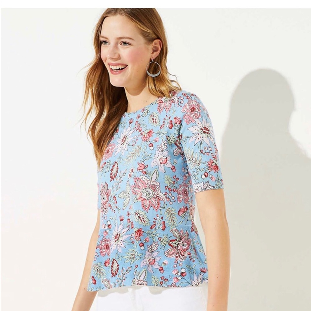 Loft peplum sweater— NWT